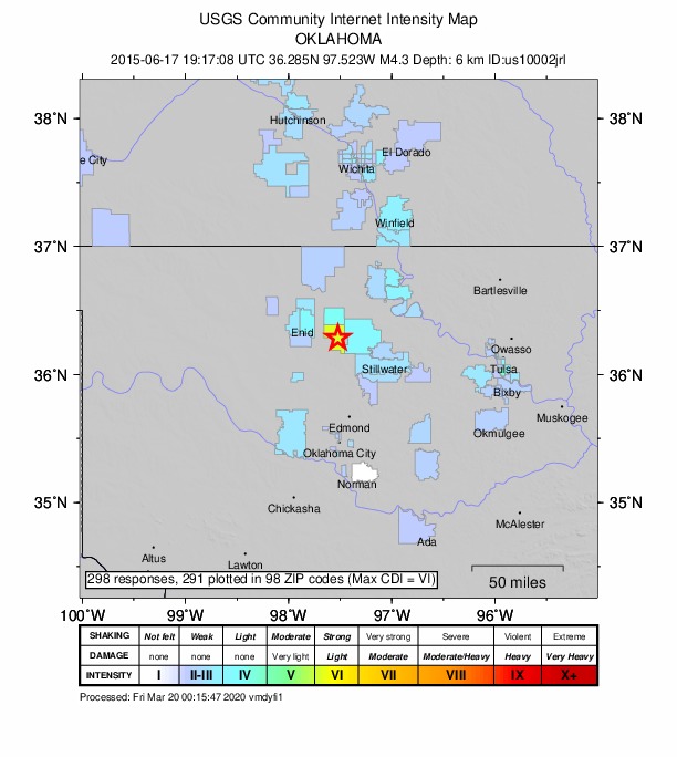 Did You Feel It? map: shaking reported by the public