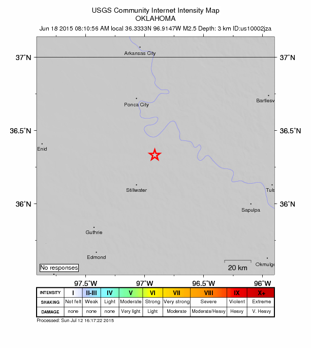 Did You Feel It? map: shaking reported by the public