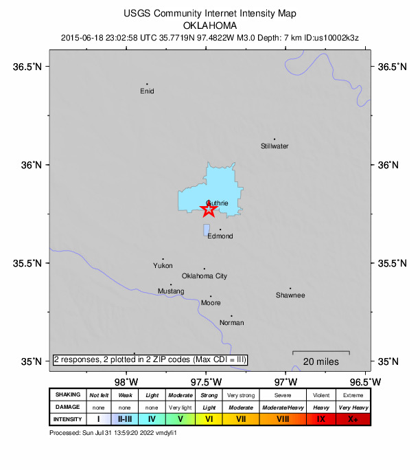 Did You Feel It? map: shaking reported by the public