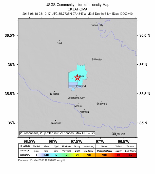 Did You Feel It? map: shaking reported by the public