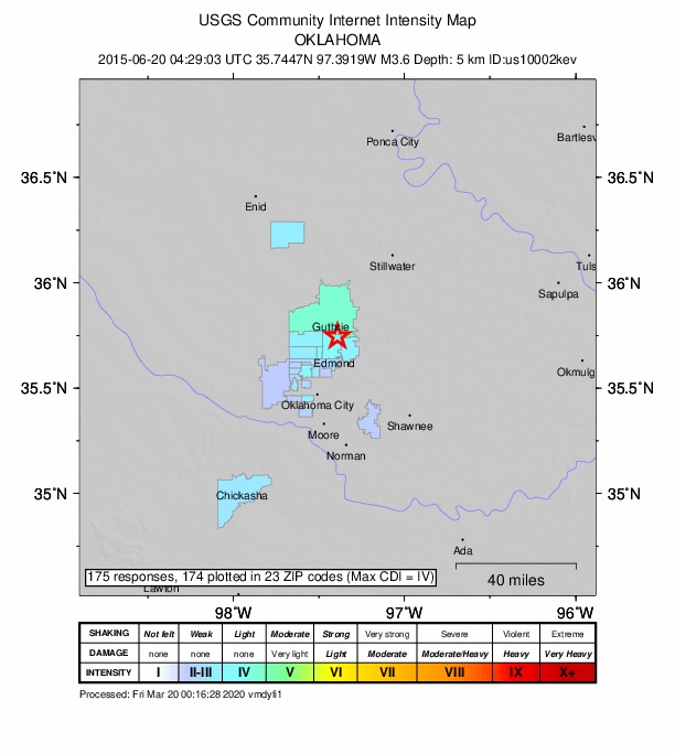 Did You Feel It? map: shaking reported by the public
