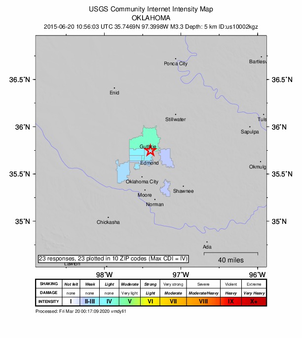 Did You Feel It? map: shaking reported by the public