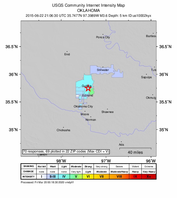 Did You Feel It? map: shaking reported by the public