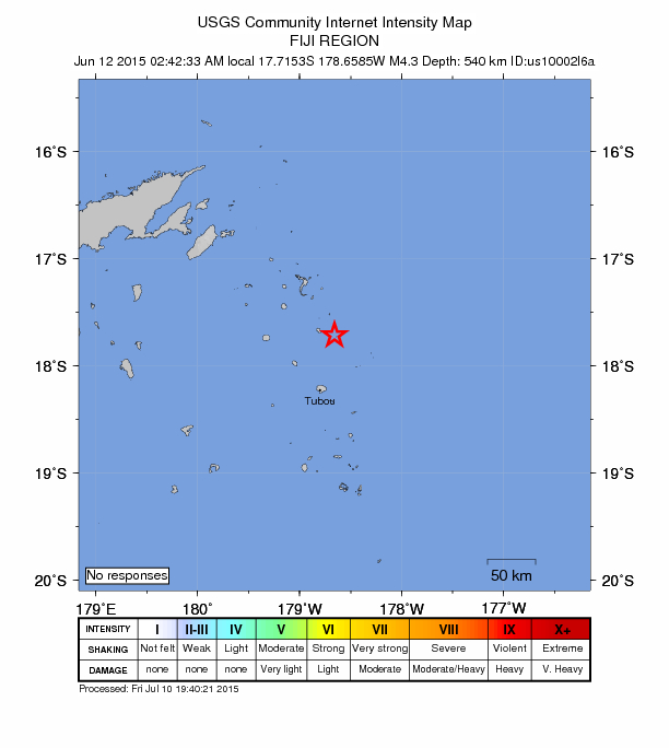 Did You Feel It? map: shaking reported by the public