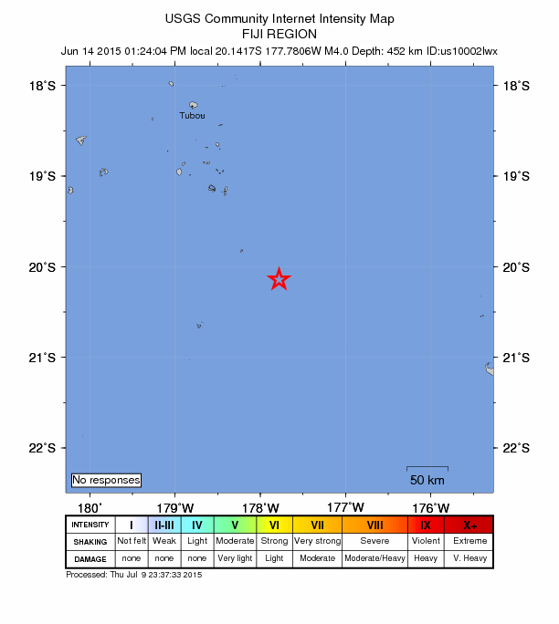 Did You Feel It? map: shaking reported by the public