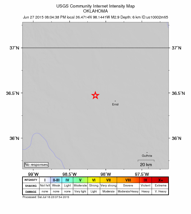Did You Feel It? map: shaking reported by the public