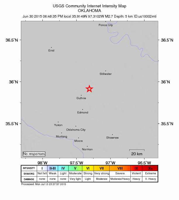 Did You Feel It? map: shaking reported by the public