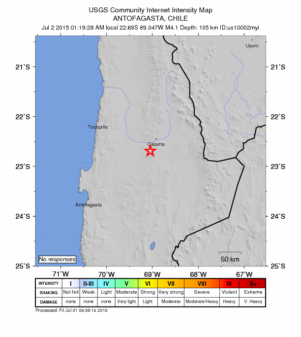 Did You Feel It? map: shaking reported by the public