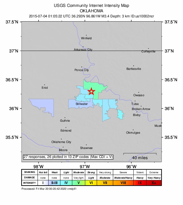 Did You Feel It? map: shaking reported by the public