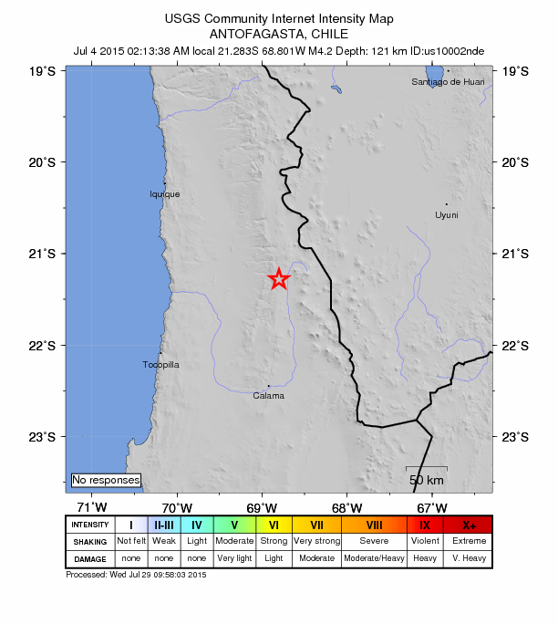 Did You Feel It? map: shaking reported by the public
