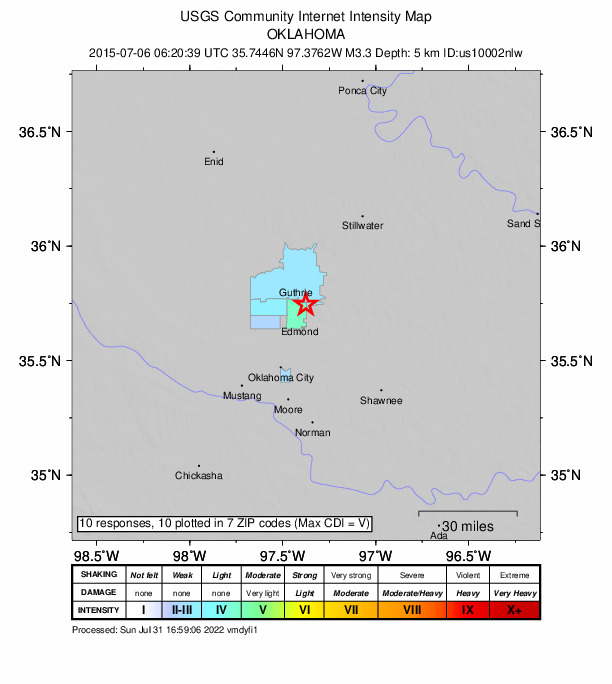 Did You Feel It? map: shaking reported by the public