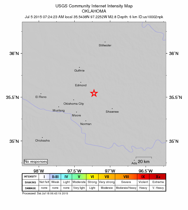 Did You Feel It? map: shaking reported by the public