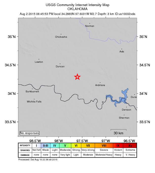 Did You Feel It? map: shaking reported by the public