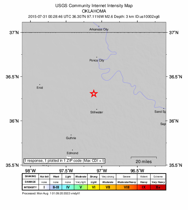 Did You Feel It? map: shaking reported by the public