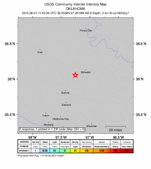 Did You Feel It? map: shaking reported by the public
