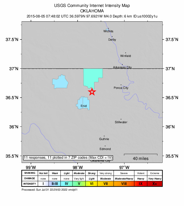 Did You Feel It? map: shaking reported by the public