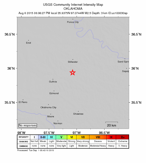 Did You Feel It? map: shaking reported by the public