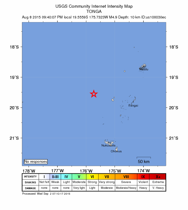 Did You Feel It? map: shaking reported by the public