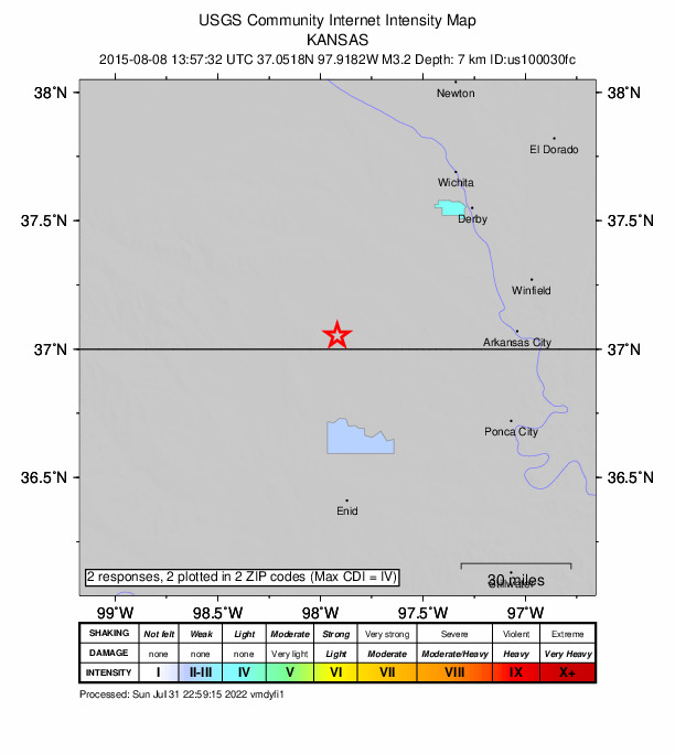 Did You Feel It? map: shaking reported by the public