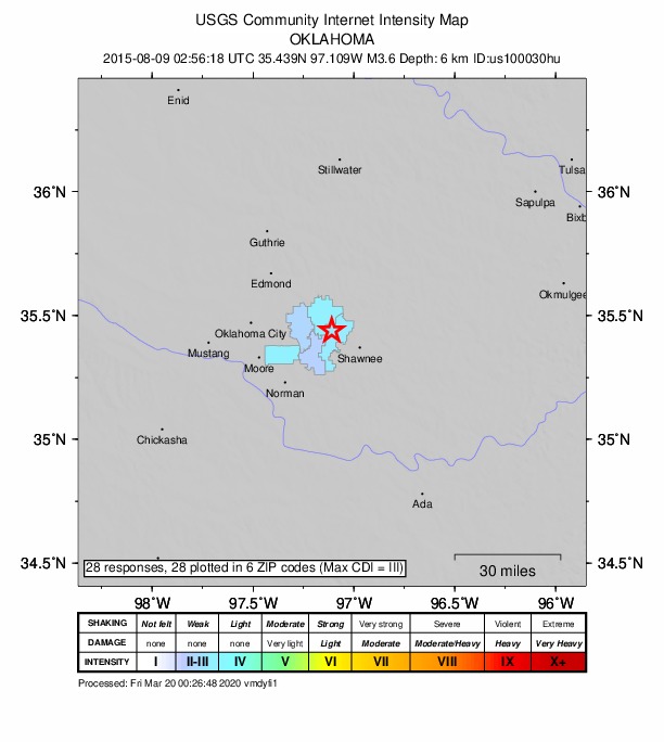 Did You Feel It? map: shaking reported by the public