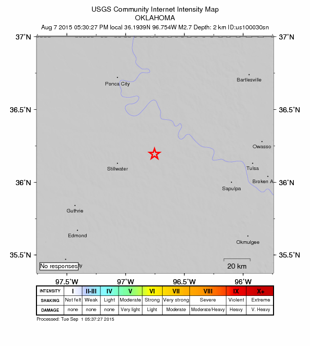 Did You Feel It? map: shaking reported by the public