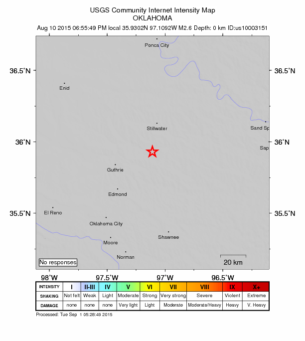 Did You Feel It? map: shaking reported by the public
