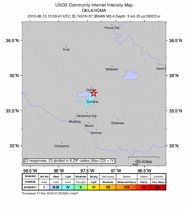 Did You Feel It? map: shaking reported by the public