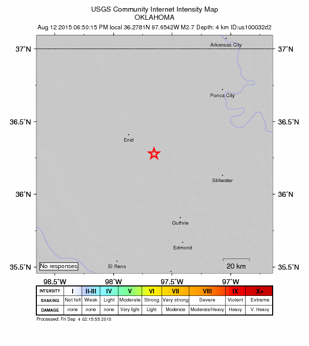 Did You Feel It? map: shaking reported by the public
