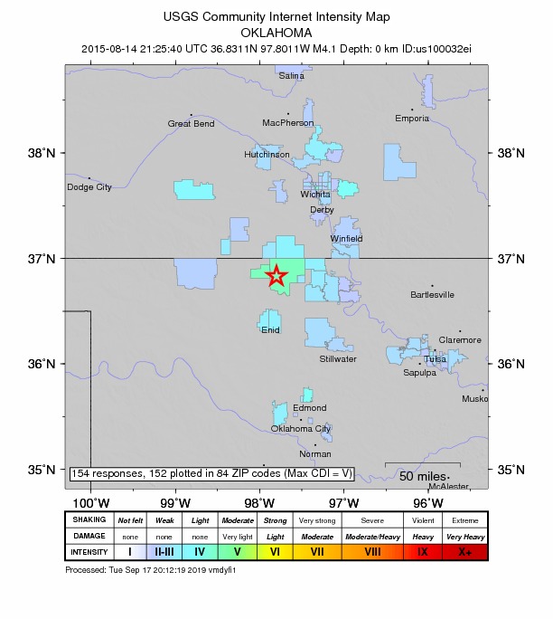 Did You Feel It? map: shaking reported by the public