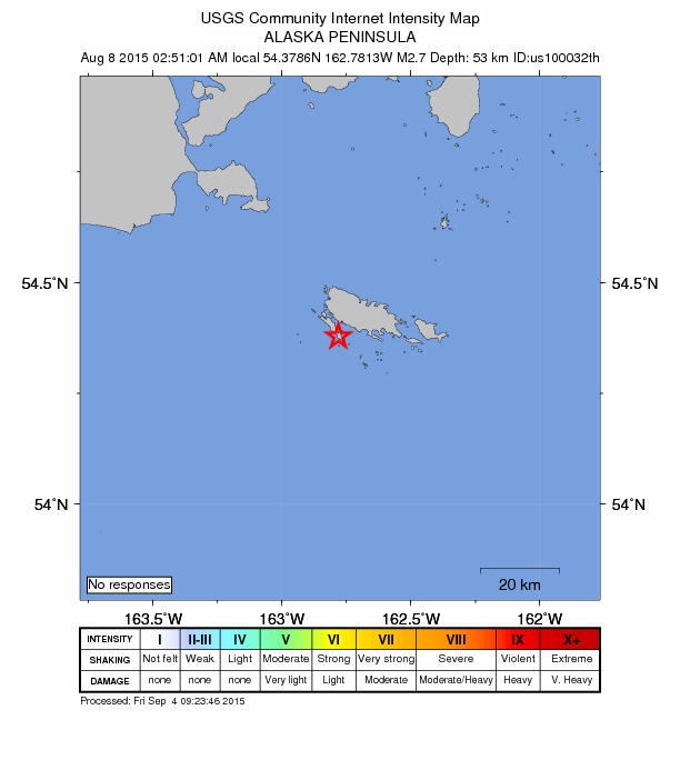Did You Feel It? map: shaking reported by the public