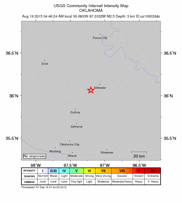 Did You Feel It? map: shaking reported by the public