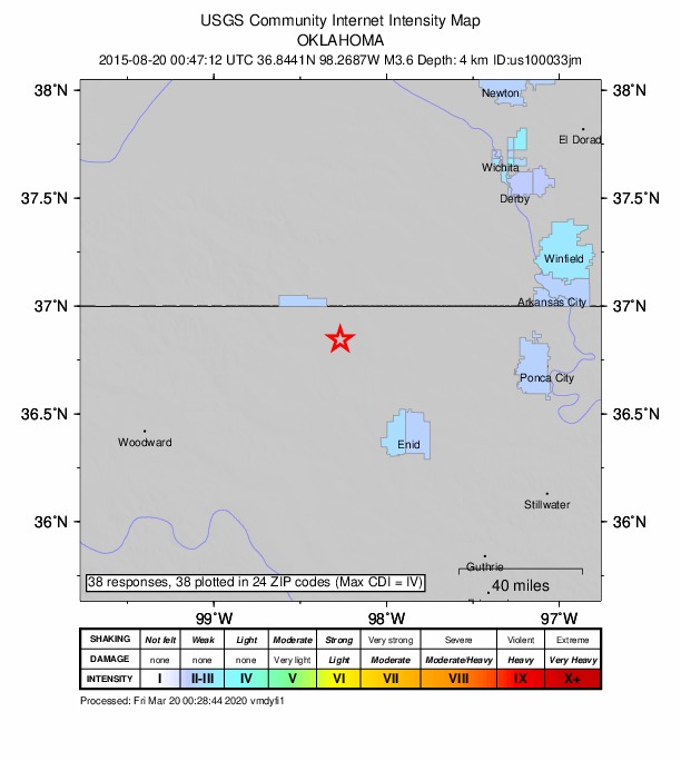 Did You Feel It? map: shaking reported by the public
