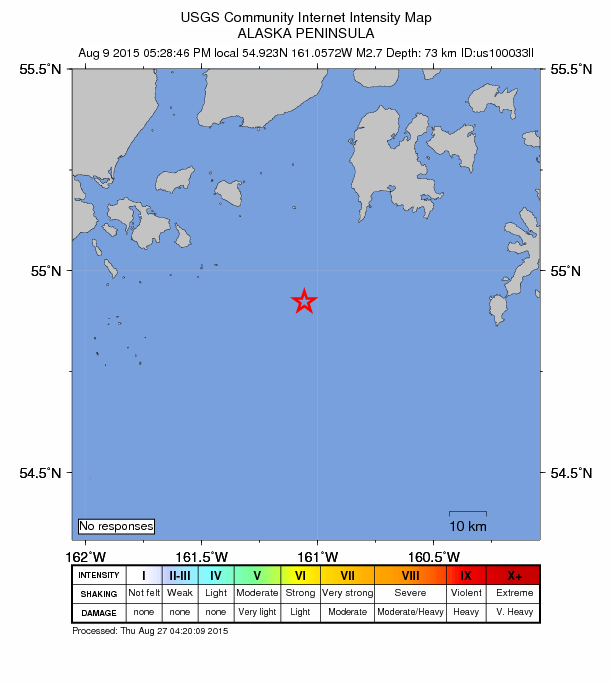Did You Feel It? map: shaking reported by the public