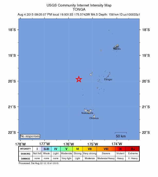 Did You Feel It? map: shaking reported by the public