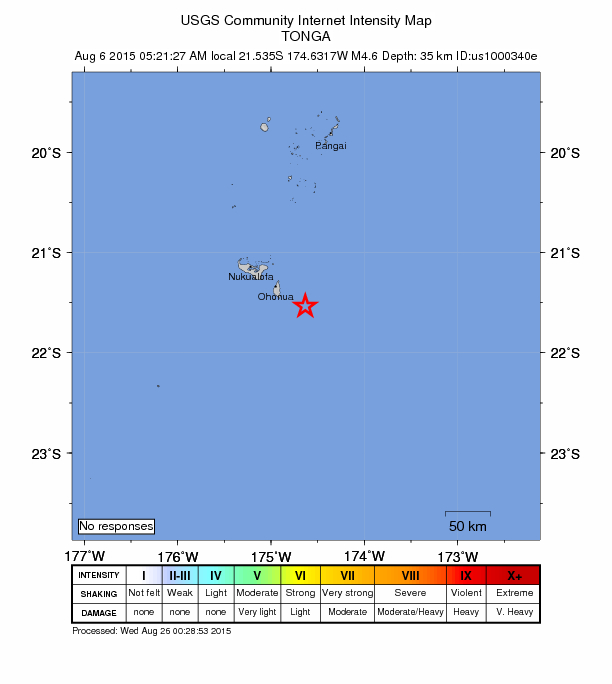 Did You Feel It? map: shaking reported by the public