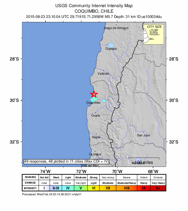 Did You Feel It? map: shaking reported by the public