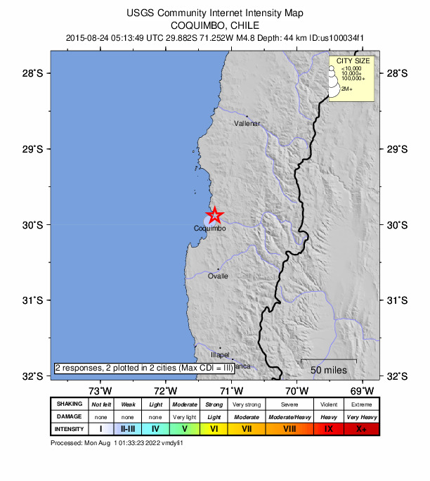 Did You Feel It? map: shaking reported by the public