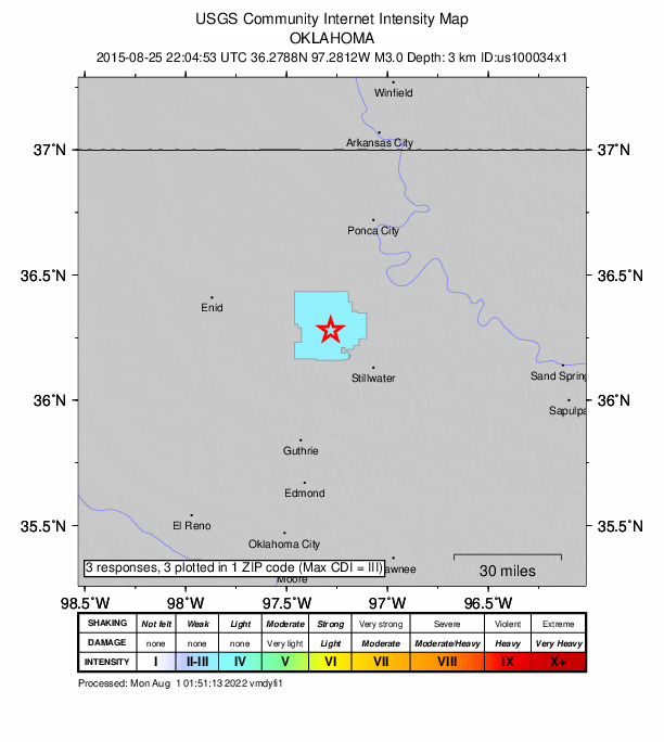Did You Feel It? map: shaking reported by the public