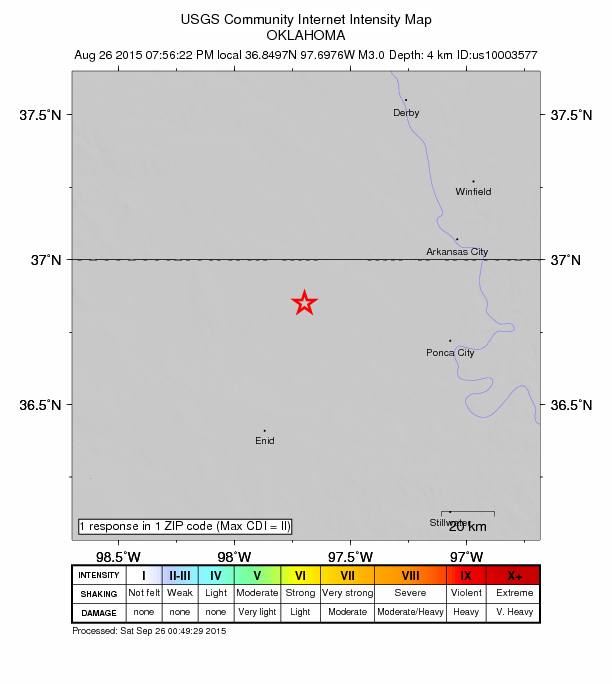 Did You Feel It? map: shaking reported by the public