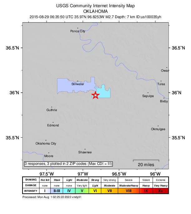 Did You Feel It? map: shaking reported by the public