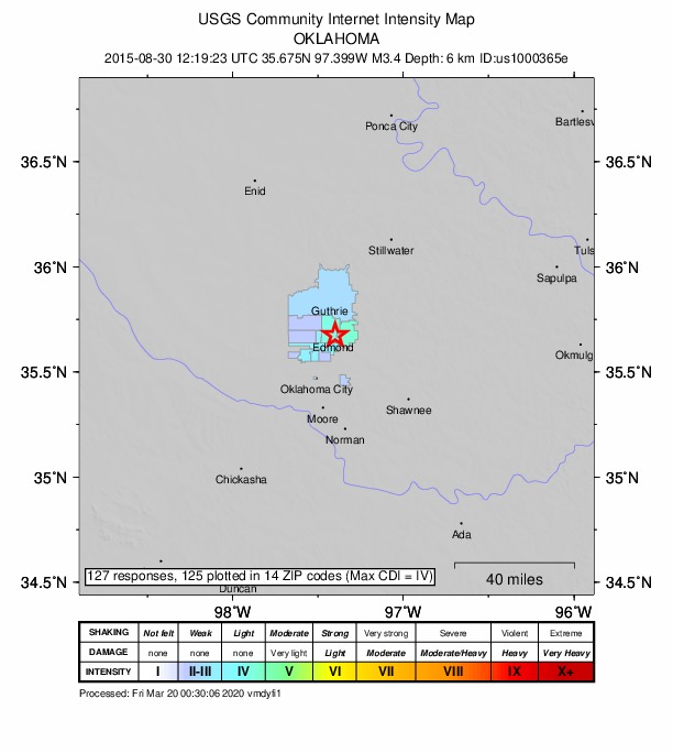 Did You Feel It? map: shaking reported by the public