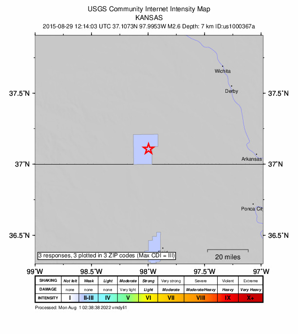 Did You Feel It? map: shaking reported by the public