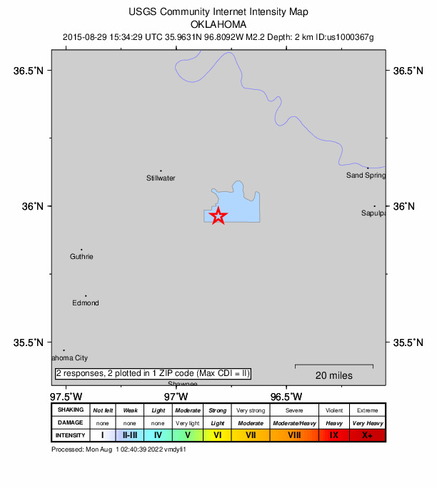 Did You Feel It? map: shaking reported by the public
