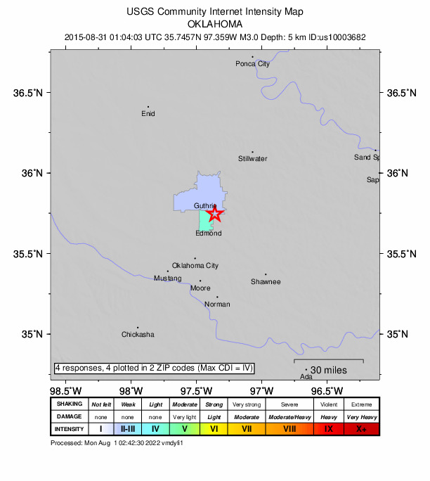 Did You Feel It? map: shaking reported by the public