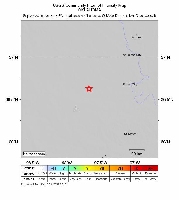 Did You Feel It? map: shaking reported by the public