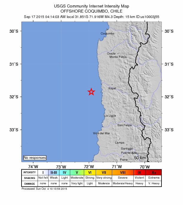 Did You Feel It? map: shaking reported by the public
