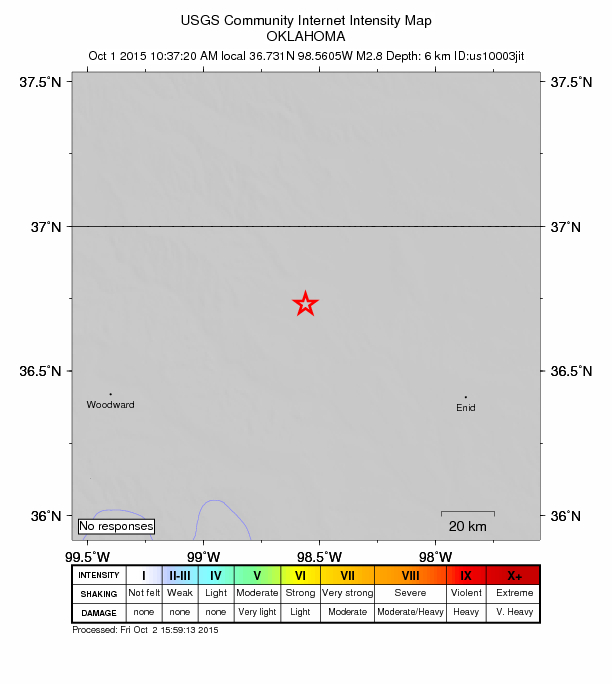 Did You Feel It? map: shaking reported by the public
