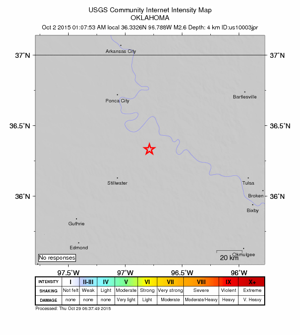 Did You Feel It? map: shaking reported by the public