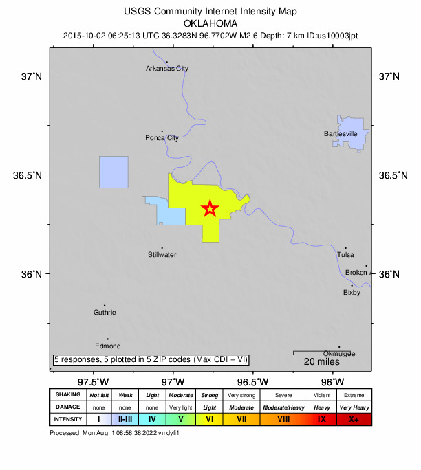 Did You Feel It? map: shaking reported by the public