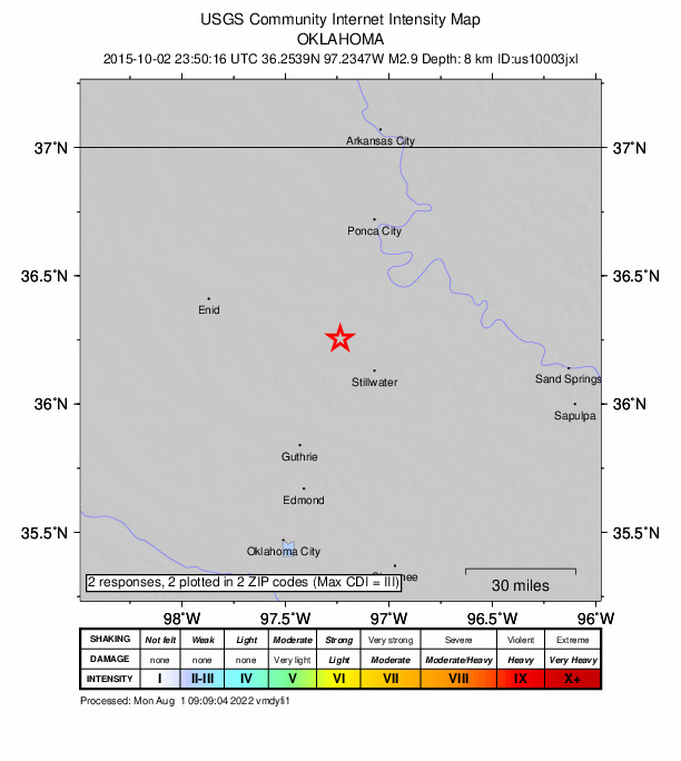 Did You Feel It? map: shaking reported by the public